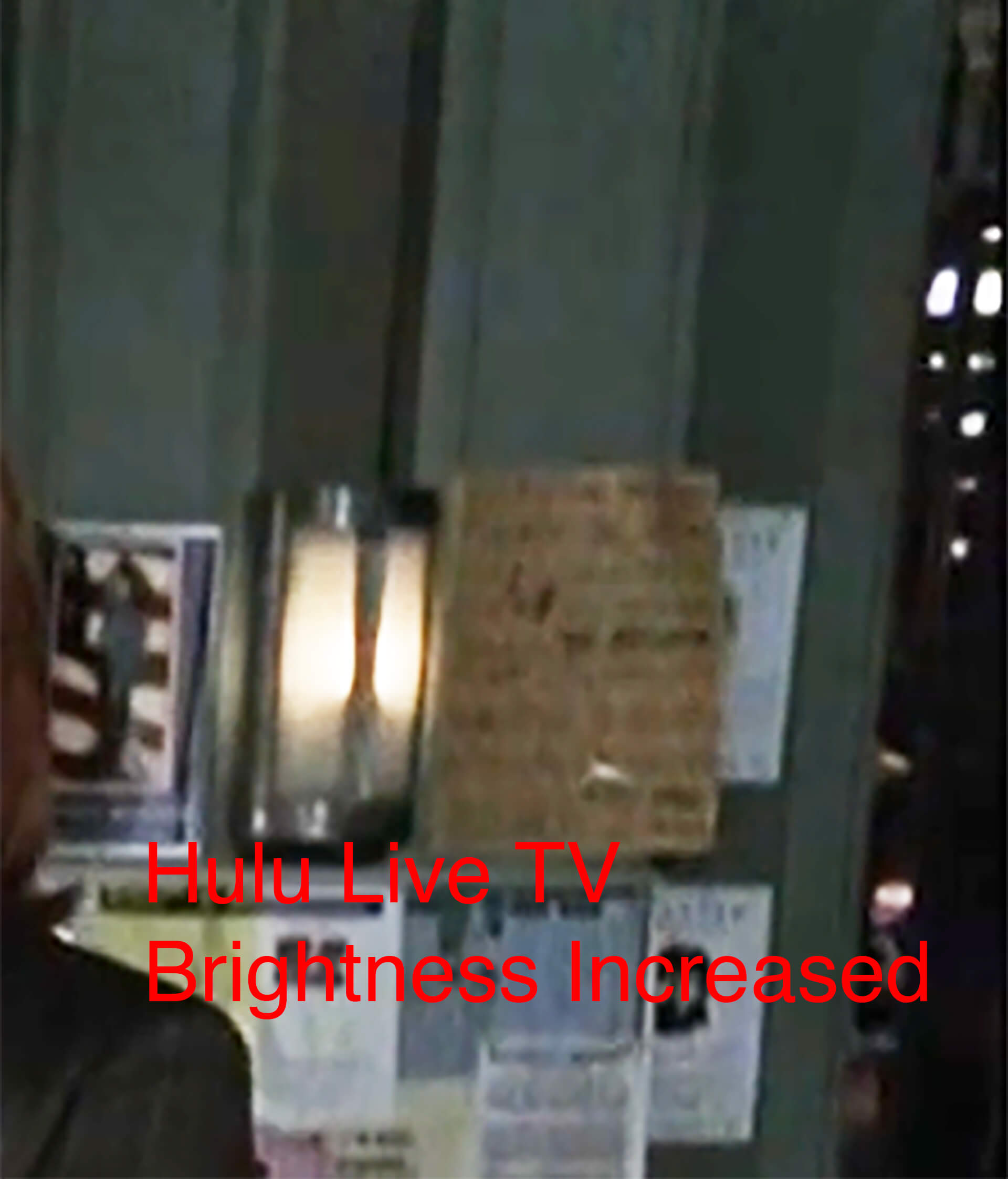 Hulu Live TV Brightness Increased